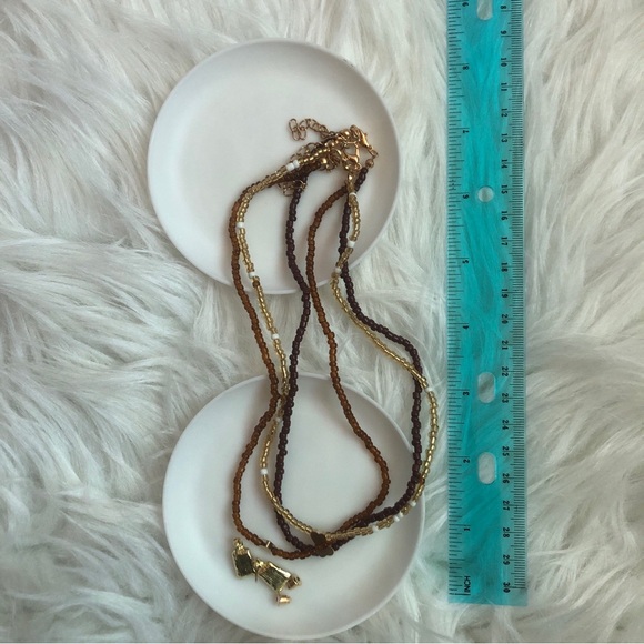 Marble earrings + three bead necklaces set - Picture 5 of 5